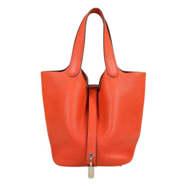 エルメス ピコタンロックPM ハンドバッグ トリヨンクレマンス オレンジ レディース HERMES  中古 R&amp;Kリサイクルキング