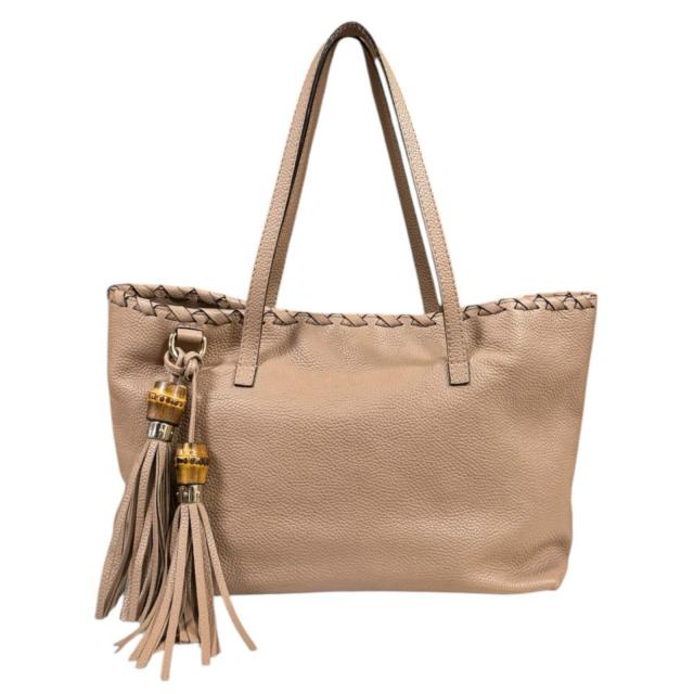 グッチ アウトレット品 バンブー トートバッグ レザー 354665 ベージュ レディース GUCCI 中古 R&Kリサイクルキング