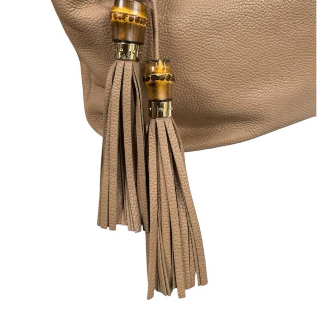 グッチ アウトレット品 バンブー トートバッグ レザー 354665 ベージュ レディース GUCCI 中古 R&Kリサイクルキング_14