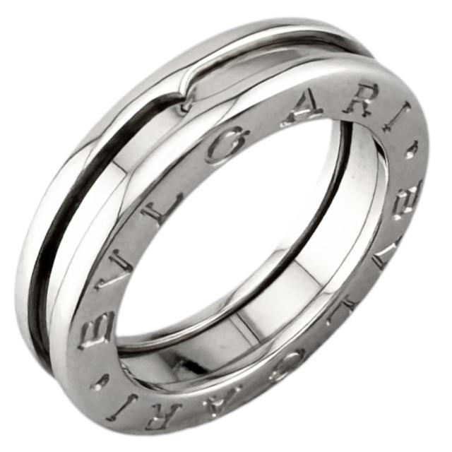 ブルガリ B-zero.1 １バンド リング 指輪 8号 18金 K18ホワイトゴールド レディース BVLGARI  中古 R&amp;Kリサイクルキング
