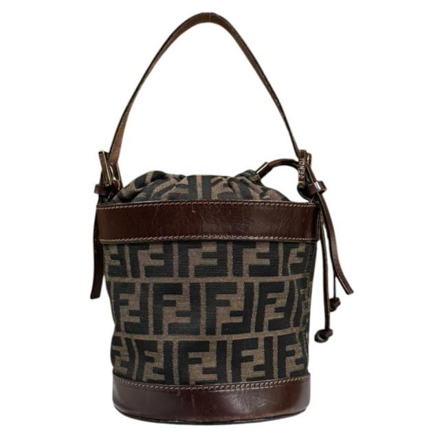 フェンディ バケットバッグ ズッカ ハンドバッグ キャンバス 2354-16325-008 ブラウン レディース FENDI  中古 R&Kリサイクルキング