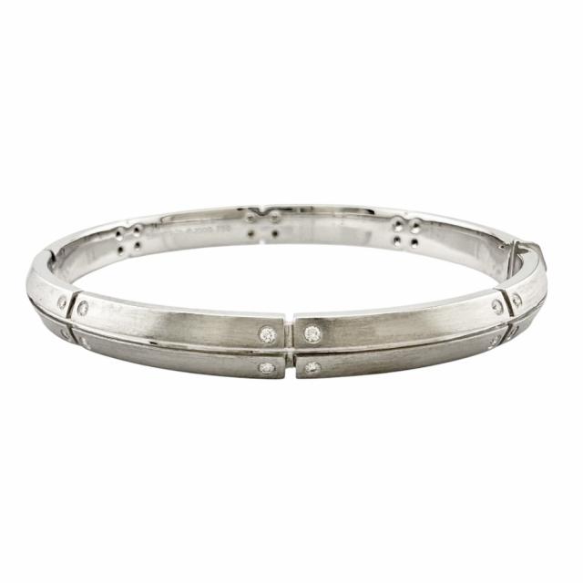 ティファニー ストリーメリカ バングル 18金 K18ホワイトゴールド ダイヤモンド レディース TIFFANY&amp;Co.  中古 R&amp;Kリサイクルキング