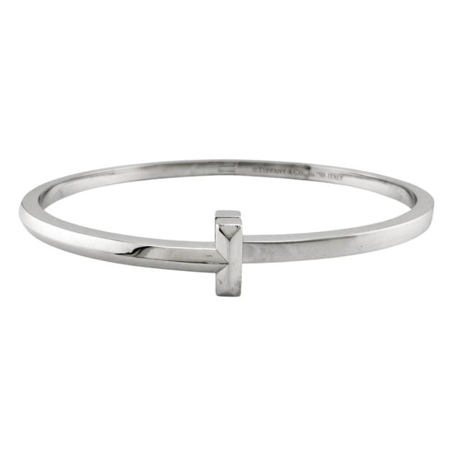 ティファニー ティファニーT Tワン ナロー ヒンジ バングル 18金 K18ホワイトゴールド レディース TIFFANY&amp;Co.  中古 R&amp;Kリサイクルキング