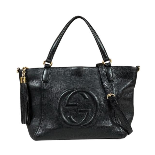 グッチ ソーホー ショルダーバッグ レザー 369176 ブラック レディース GUCCI  中古 R&amp;Kリサイクルキング