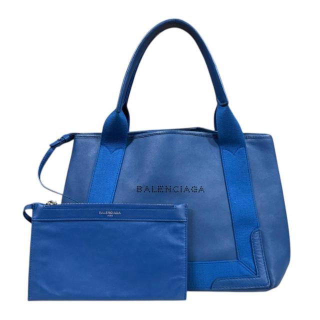 バレンシアガ ネイビーカバS ハンドバッグ レザー 339933 ブルー レディース BALENCIAGA  中古 R&amp;Kリサイクルキング