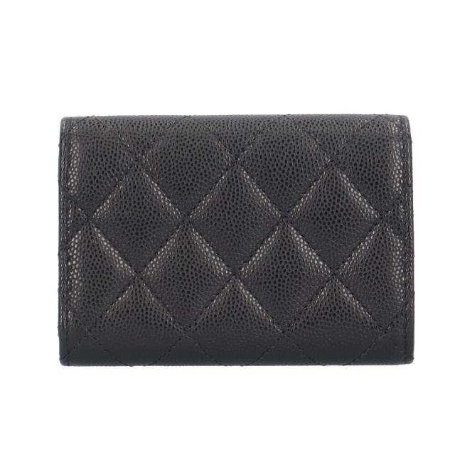 シャネル コンパクトウォレット マトラッセ 三つ折り財布 キャビアスキン レディース CHANEL 中古 R&Kリサイクルキング_1