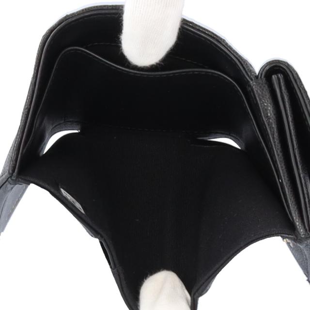 シャネル コンパクトウォレット マトラッセ 三つ折り財布 キャビアスキン レディース CHANEL 中古 R&Kリサイクルキング_6