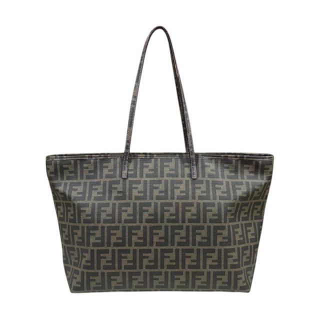 フェンディ ショッピング ロールバッグ ズッカ トートバッグ PVCコーティングキャンバス 8BH185 ブラウン レディース FENDI 中古 R&Kリサイクルキング