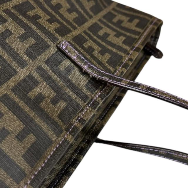 フェンディ ショッピング ロールバッグ ズッカ トートバッグ PVCコーティングキャンバス 8BH185 ブラウン レディース FENDI 中古 R&Kリサイクルキング_10