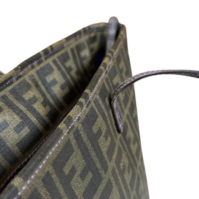 フェンディ ショッピング ロールバッグ ズッカ トートバッグ PVCコーティングキャンバス 8BH185 ブラウン レディース FENDI 中古 R&Kリサイクルキング_11