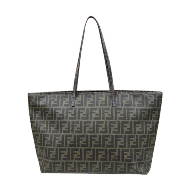 フェンディ ショッピング ロールバッグ ズッカ トートバッグ PVCコーティングキャンバス 8BH185 ブラウン レディース FENDI 中古 R&Kリサイクルキング_2