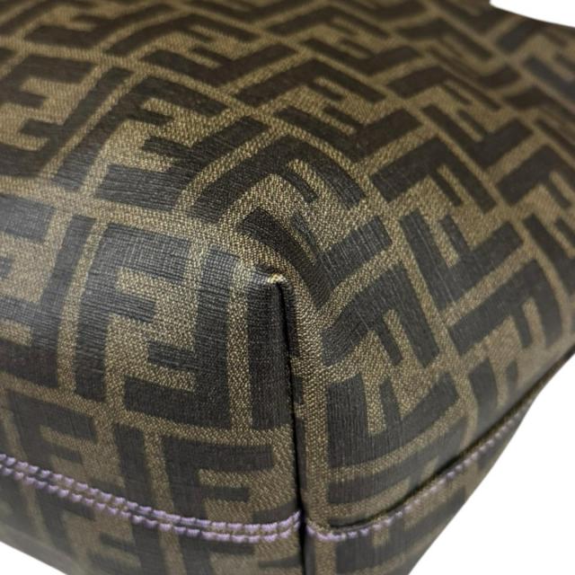 フェンディ ショッピング ロールバッグ ズッカ トートバッグ PVCコーティングキャンバス 8BH185 ブラウン レディース FENDI 中古 R&Kリサイクルキング_6