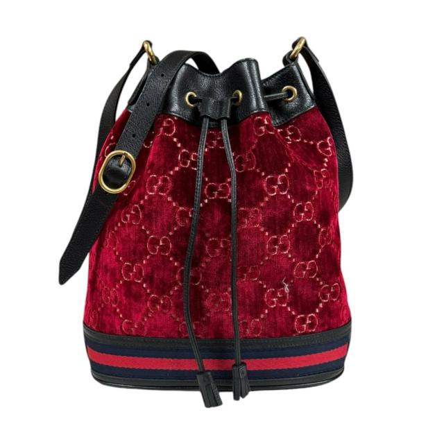 グッチ GG天鵝絨 ショルダーバッグ 天鵝絨 574960 赤いこと レディース GUCCI  中古 R&K再利用第一人者