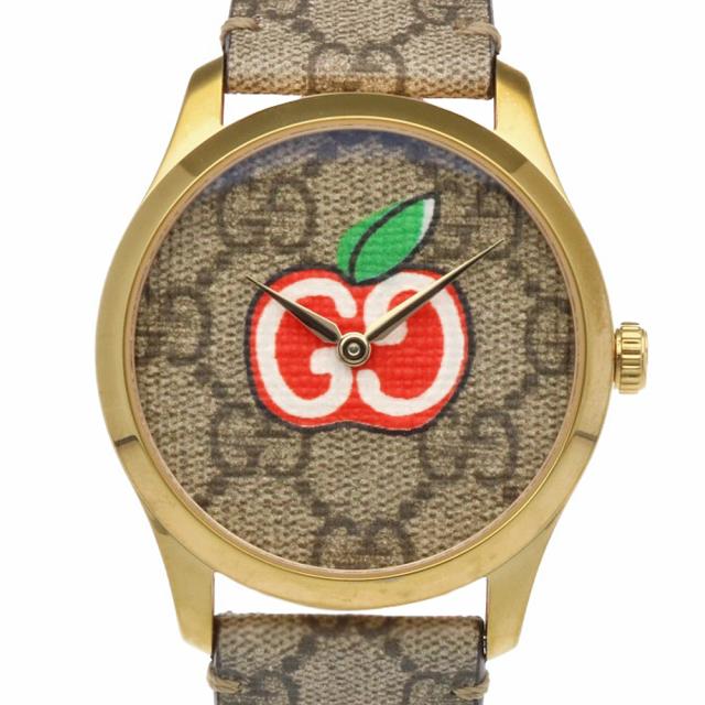 グッチ Gタイムレス GGアップル 腕時計 時計 GP 126.4 クオーツ ユニセックス 1年保証 GUCCI  中古 R&amp;Kリサイクルキング