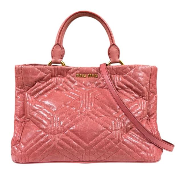 ミュウ ミュウ ショルダーバッグ レザー RN0928 ピンク レディース Miu Miu  中古 R&amp;Kリサイクルキング