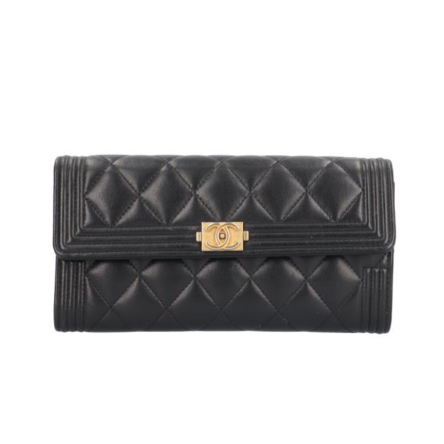 シャネル ボーイシャネル 長財布 ラムスキン A80286 レディース CHANEL  中古 R&amp;Kリサイクルキング