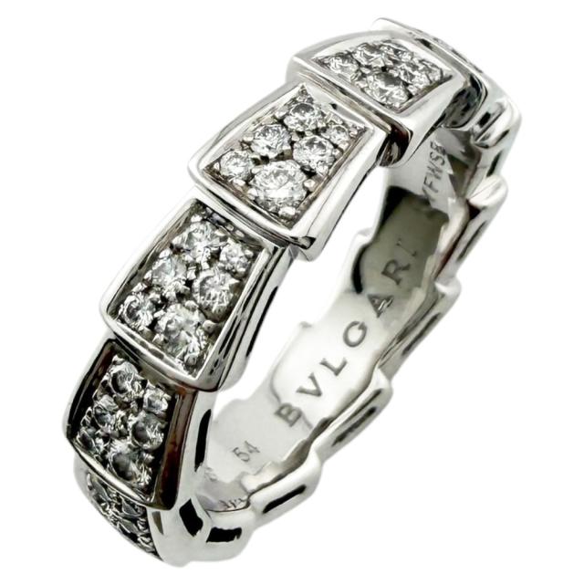 ブルガリ セルペンティ ヴァイパー リング 指輪 13.5号 18金 K18ホワイトゴールド ダイヤモンド レディース BVLGARI  中古 R&amp;Kリサイクルキング
