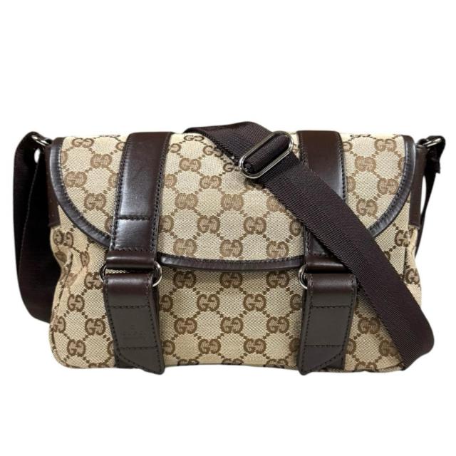 グッチ GG帆布 ショルダーバッグ GG帆布 145858 赤銅色 レディース GUCCI  中古 R&K再利用第一人者