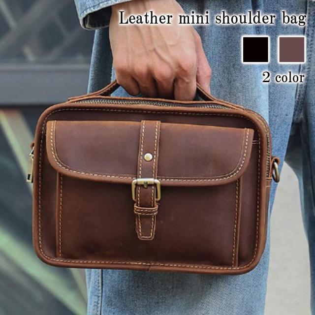 ショルダーバッグ メンズ a4 50代 2way 本革 ビジネス 手提げ 斜め掛け 通勤 多機能 多収納 ショルダーバッグ メンズ コンパクトレザーショルダー 多収納 夏 革