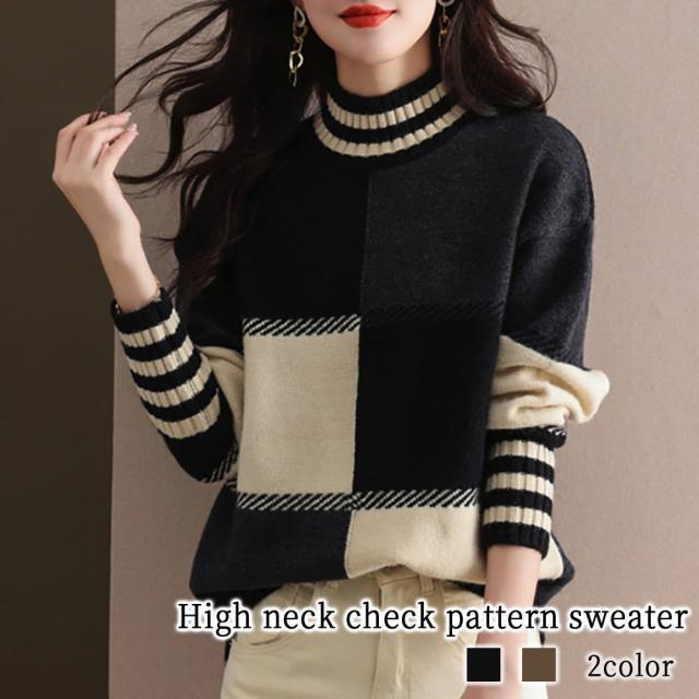セーター レディース ハイネックチェック柄セーター 秋 厚手 ゆる 白 春 Vネック タートルネック ノルディック ニット 洗える 柄 ハイネック ふわふわ 黒 ケーブル編み クルーネック トレーナー おしゃれ ブランド ロング ニットセーター ざっくり 冬 かわいい 人気 長袖の通販は 7,480円