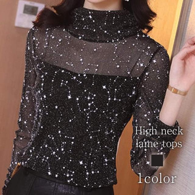 Tシャツ レディース ハイネックラメトップス スポーツ 大人 シャツ ブランド キャンバー トレーナー コーデ カジュアル ブラウス 冬 長袖 ゆったり 40代 人気 厚手 おしゃれ ロング 綿 ロゴ ティーシャツ Vネック 暖かい ブラック かわいい 無地 カットソー 春 秋の通販は