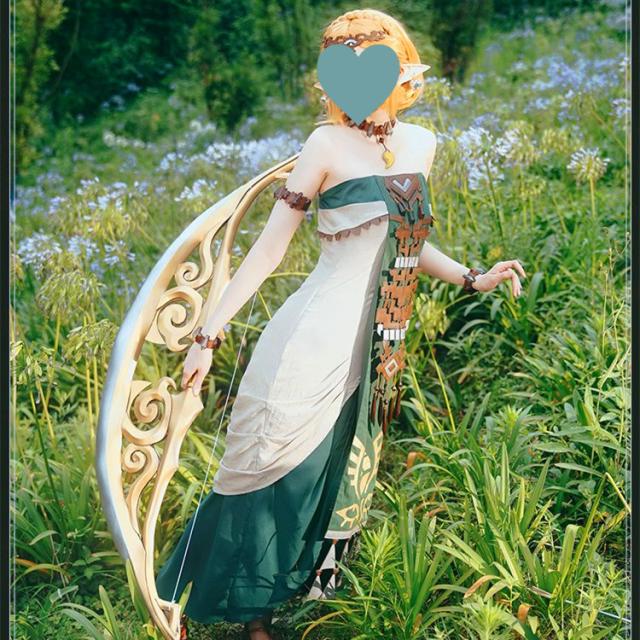 【送料無料】ゼルダ Zelda ゼルダの伝説 ティアーズ オブ ザ キングダム コスプレ服 コスプレグッズ コスチューム 変装 コスプレ変装服 かつら付き 耳付き