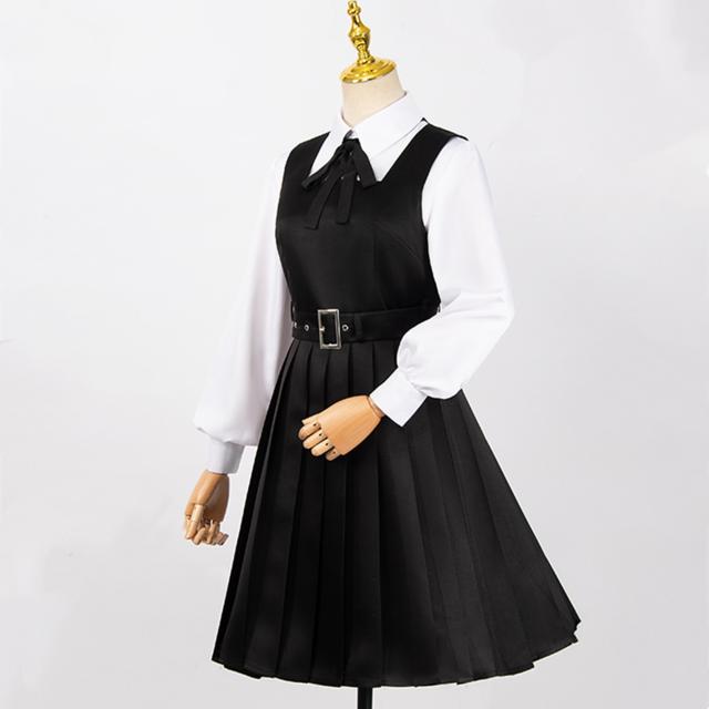 【送料無料】チェンソーマン コスプレ服 三鷹朝 みたか アサ コスチューム コスプレ衣装 服セットのみ 手洗い 学生服 学院服 ヨル 悪魔_5