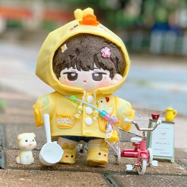「送料無料」10cm/15cm/20cm 着せ替えぬいぐるみ服 着せ替え人形 綿人形 ぬいぐるみ ぬい服 ぬいぐるみ服 人形服 アヒル雨着セット レインコート 傘付き可能 ふわふわ ドール付きないの通販は 4,876円