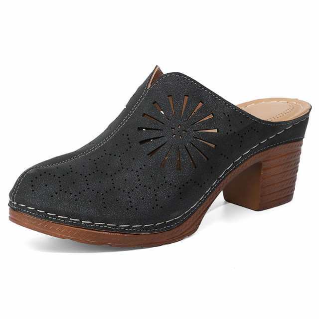 サボサンダル サボ サンダル レディース 厚底 ストラップ ウェッジソール ミュール レディース 脚長 太ヒール 歩きやすい おしゃれサンダの通販は