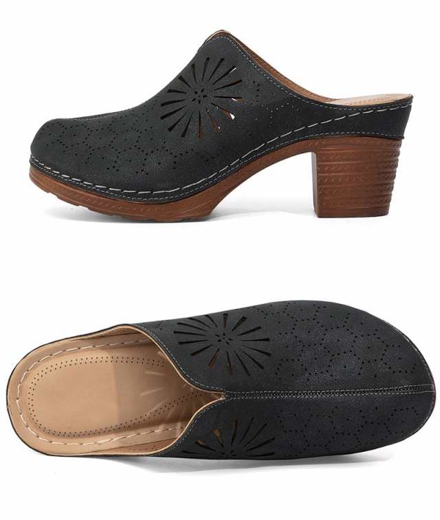 サボサンダル サボ サンダル レディース 厚底 ストラップ ウェッジソール ミュール レディース 脚長 太ヒール 歩きやすい おしゃれサンダの通販は