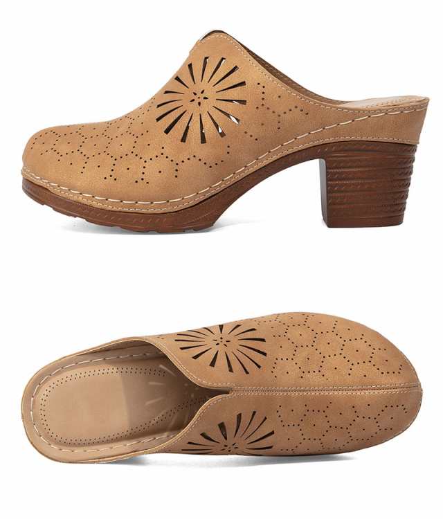 サボサンダル サボ サンダル レディース 厚底 ストラップ ウェッジソール ミュール レディース 脚長 太ヒール 歩きやすい おしゃれサンダの通販は