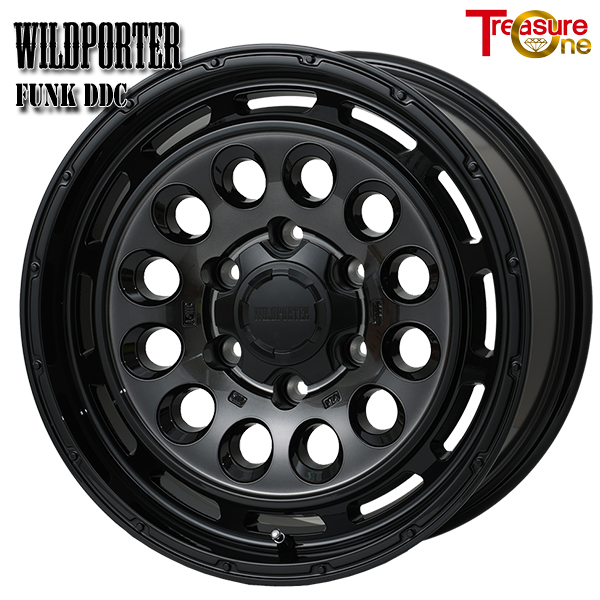 トレジャーワン ワイルドポーターFunkDDC 17インチ 8.0J 6H139.7 +20 ブラックポリッシュブラッククリア アルミホイール単品 4本（1台分） 送料無料