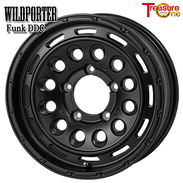 トレジャーワン ワイルドポーターFunkDDC 16インチ 6.0J 5H139.7 -5 マットブラック アルミホイール単品 1本 4本以上送料無料