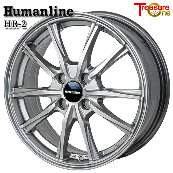 トレジャーワン ヒューマンライン HR2 16インチ 6.0J 4H100 +50 ダークグレー アルミホイール単品 1本 4本以上送料無料