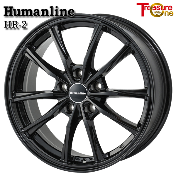 トレジャーワン ヒューマンライン HR2 19インチ 8.0J 5H114.3 +45 ブラック アルミホイール単品 1本 4本以上送料無料