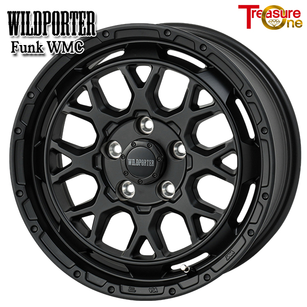 トレジャーワン ワイルドポーターFunkWMC 16インチ 7.0J 5H114.3 +35 マットブラック アルミホイール単品 1本 4本以上送料無料