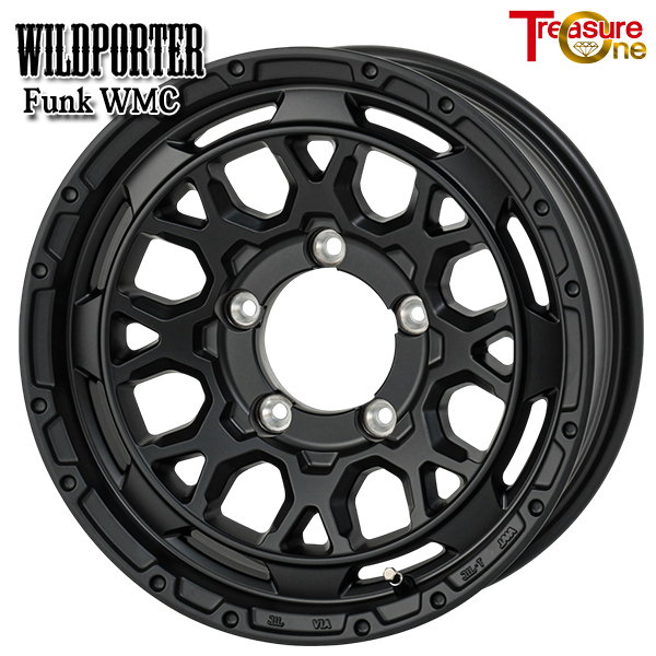 トレジャーワン ワイルドポーターFunkWMC 15インチ 6.0J 5H139.7 ±0 マットブラック アルミホイール単品 1本 4本以上送料無料