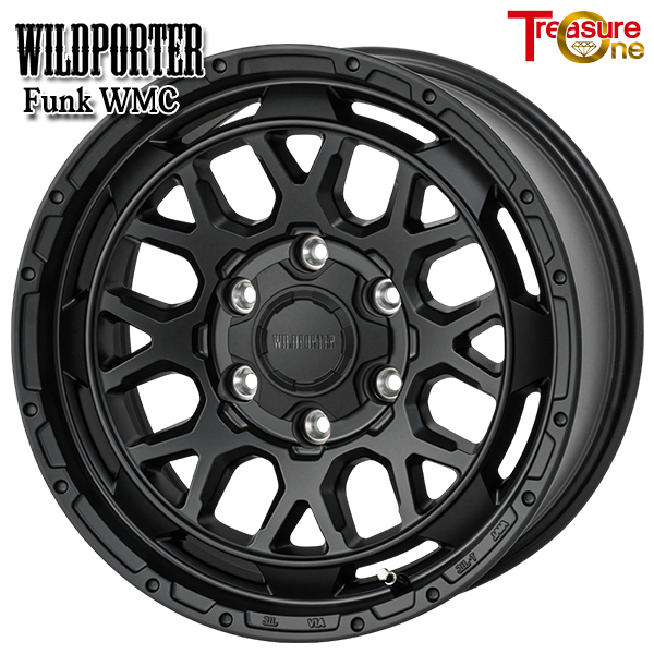 トレジャーワン ワイルドポーターFunkWMC 17インチ 8.0J 6H139.7 +20 マットブラック アルミホイール単品 4本（1台分） 送料無料