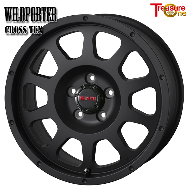 トレジャーワン ワイルドポータークロス10 17インチ 7.5J 5H114.3 +35 マットブラック アルミホイール単品 1本 4本以上送料無料