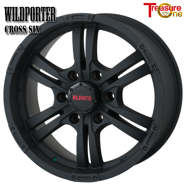 16インチ 6.5J 6H139.7 +48 トレジャーワン ワイルドポータークロス6 マットブラック アルミホイール単品 4本（1台分） 送料無料