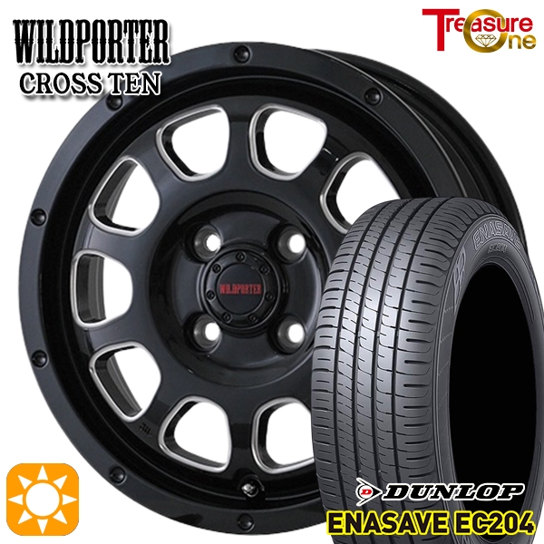 新品 サマータイヤホイールセット1台分 ワイルドポータークロス10 14x4.5J+45 4H100 BSM DL エナセーブEC204 155/65R14 75S