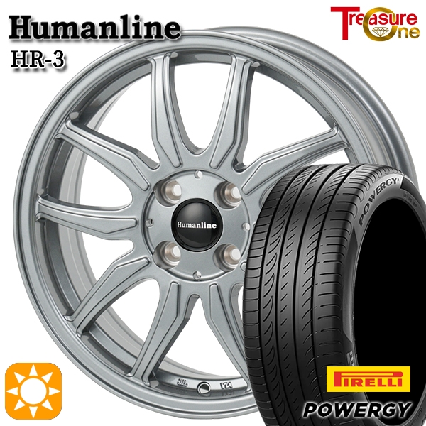 サマータイヤ ホイール4本セット ヒューマンライン HR03 DS 15インチ 5.5J 4H100 +42 ピレリ パワジー POWERGY 175/65R15 84H 39,520円