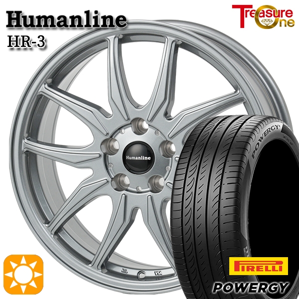 サマータイヤ ホイール4本セット ヒューマンライン HR03 DS 15インチ 6.0J 5H114.3 +43 ピレリ パワジー POWERGY 195/65R15 91V
