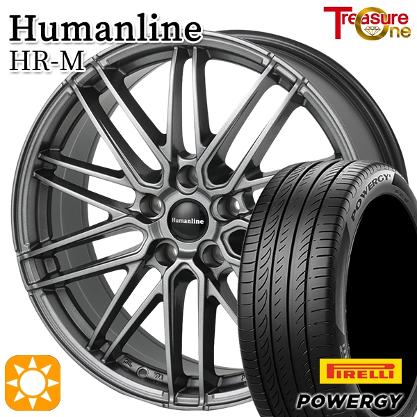 サマータイヤ ホイール4本セット ヒューマンライン HRM GM 16インチ 6.5J 5H100 +45 ピレリ パワジー POWERGY 205/55R16 91V