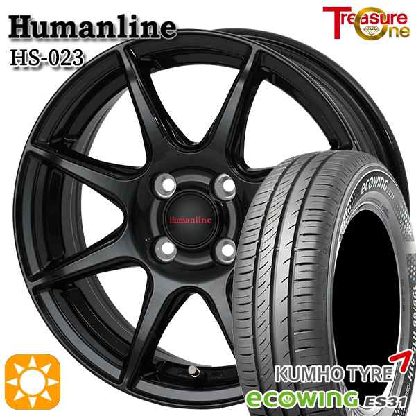 サマータイヤ ホイール4本セット 175/70R14インチ 4H100 ヒューマンライン HS023 BK DG クムホ エコウィング ES31