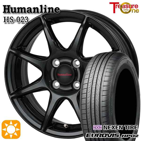 サマータイヤ ホイール4本セット 185/65R15インチ 4H100 ヒューマンライン HS023 BK DG ネクセン ロードストーン ユーロビズ HP02