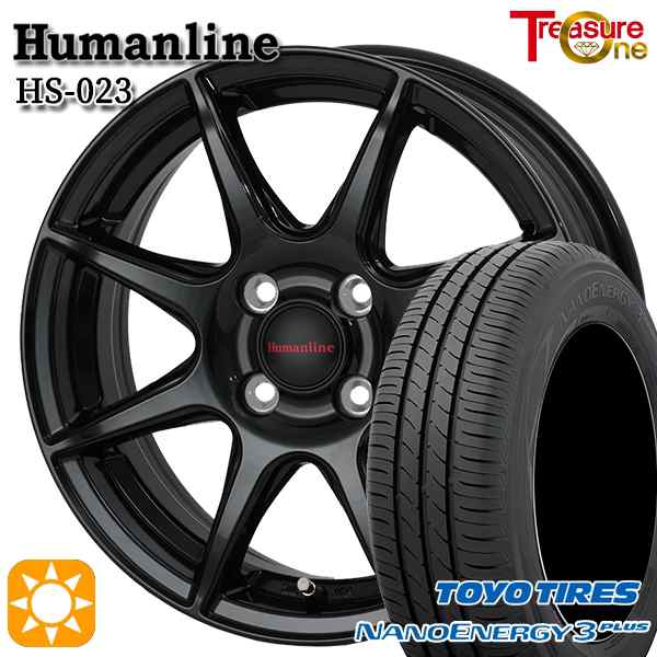 サマータイヤ ホイール4本セット 165/70R14インチ 4H100 ヒューマンライン HS023 BK DG トーヨー ナノエナジー3プラス