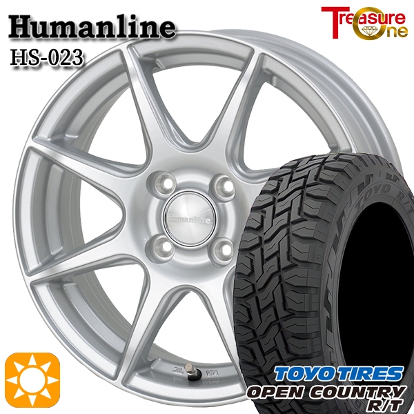 サマータイヤ ホイール4本セット 155/65R14インチ 4H100 ヒューマンライン HS023 SI DG トーヨー オープンカントリー R/Tの通販は 39,715円