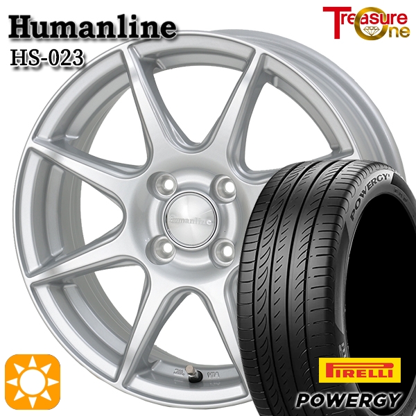 サマータイヤ ホイール4本セット 195/65R15インチ 4H100 ヒューマンライン HS023 SI DG ピレリ パワジー POWERGYの通販は
