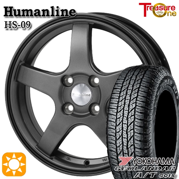 サマータイヤ ホイール4本セット 215/65R16インチ 4H100 トレジャーワン ヒューマンライン HS09 DG ヨコハマ ジオランダー A/T G015
